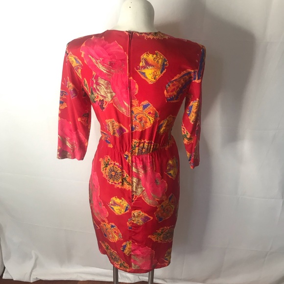 Vintage Louis Féraud silk dress size 6 Germany - Picture 5 of 15